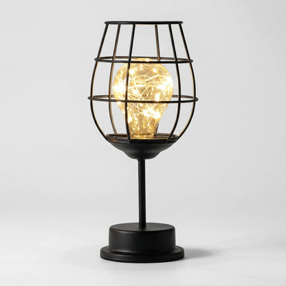 Lumiveil - Open Cage-Frame Sculptural Table Lamp