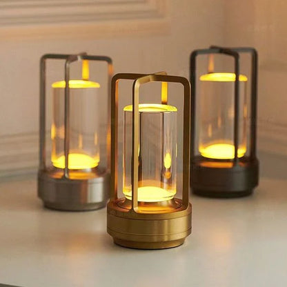 Klarako™ | Crystal Lantern with Touch Control & USB Charging | Elegant Lighting for Any Room