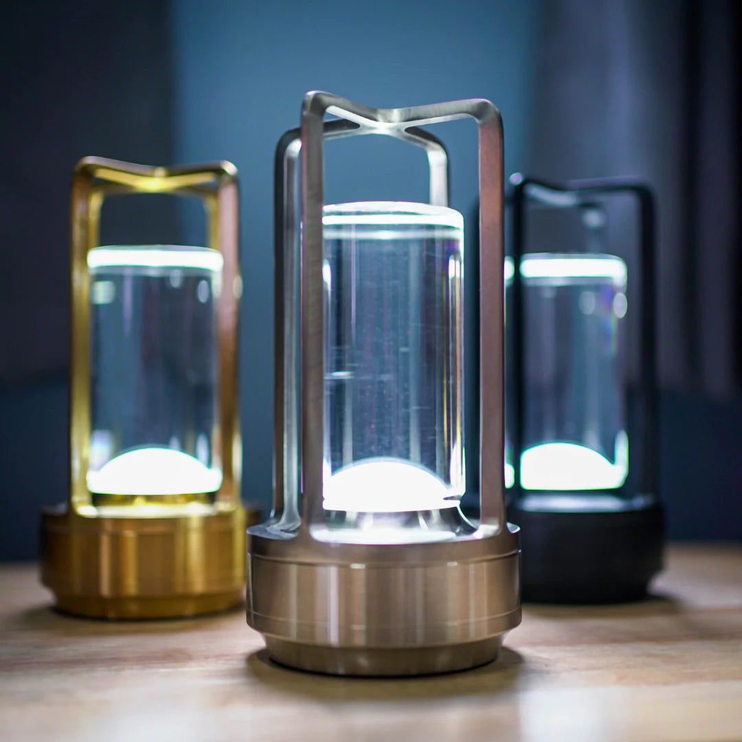 Klarako™ | Crystal Lantern with Touch Control & USB Charging | Elegant Lighting for Any Room