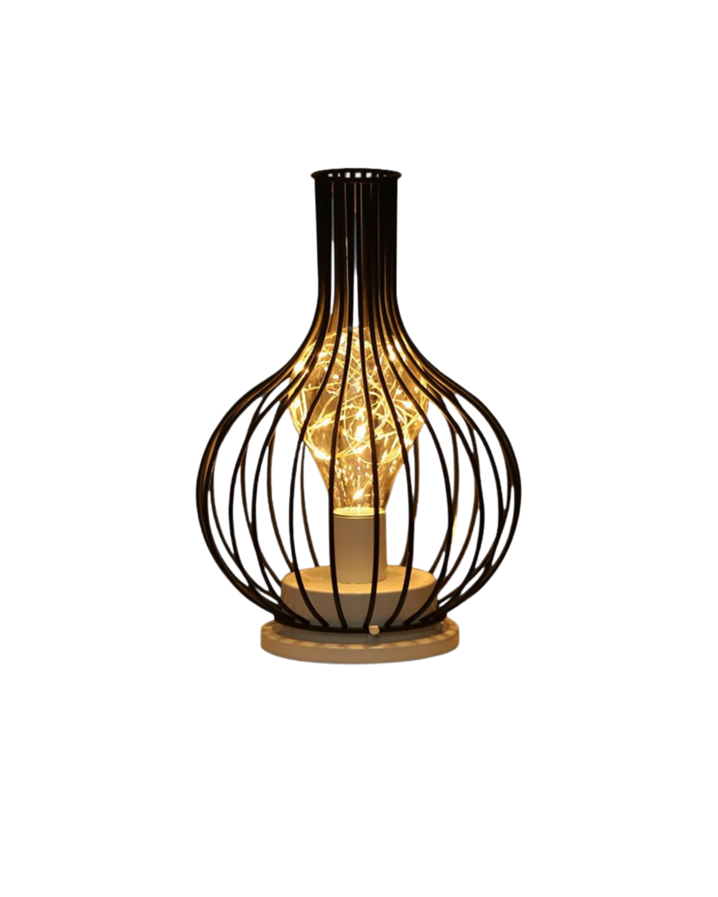 Lumiveil - Open Cage-Frame Sculptural Table Lamp
