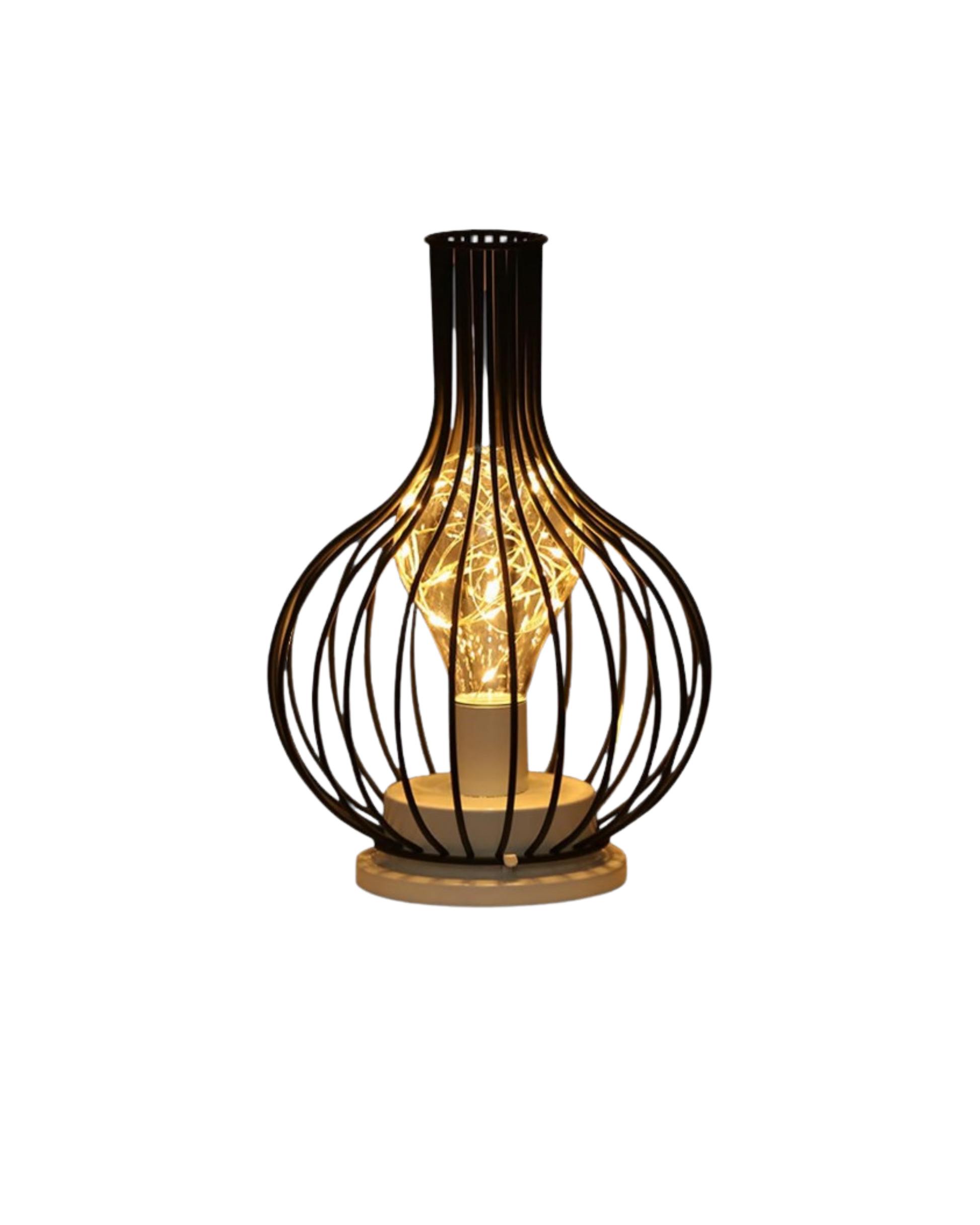Lumiveil - Open Cage-Frame Sculptural Table Lamp